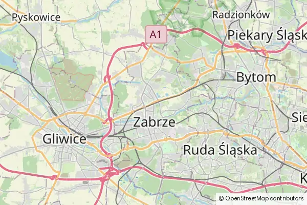 Mapa Zabrze