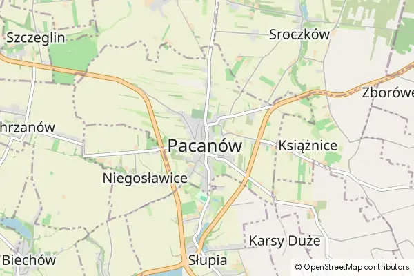 Mapa Pacanów