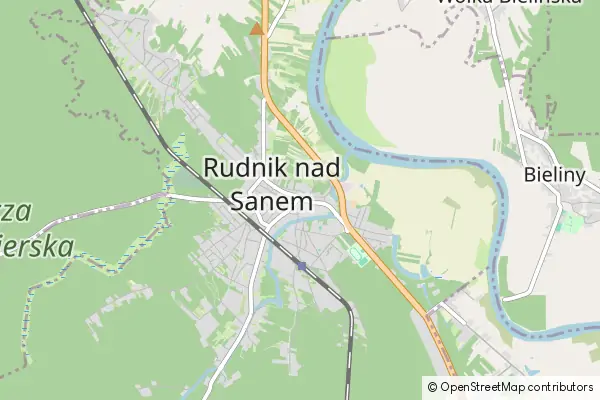 Mapa Rudnik nad Sanem