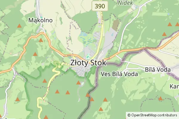 Mapa Złoty Stok