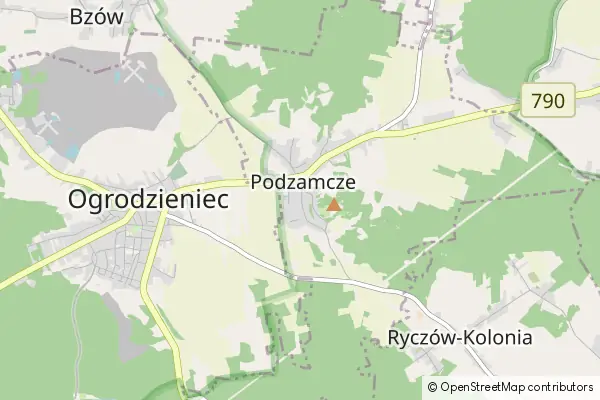 Mapa Podzamcze