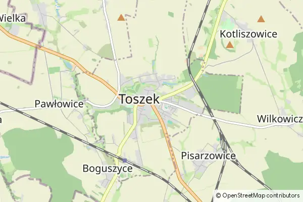 Mapa Toszek