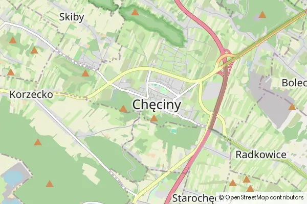 Mapa Chęciny