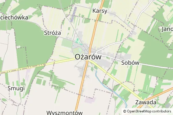 Mapa Ożarów