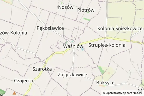 Mapa Waśniów