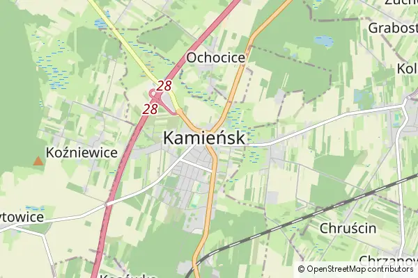 Mapa Kamieńsk