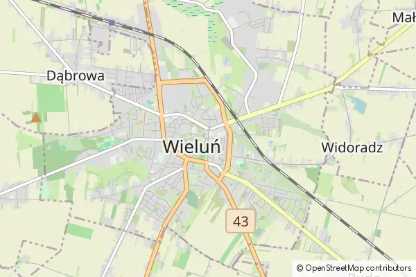 Mapa Wieluń