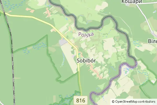 Mapa Sobibór