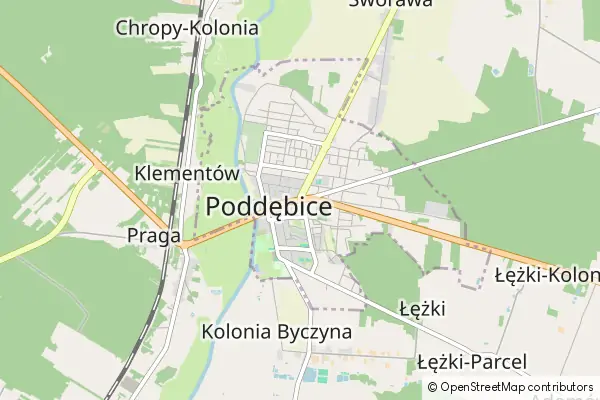 Mapa Poddębice