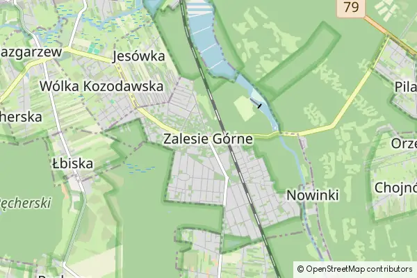 Mapa Zalesie Górne