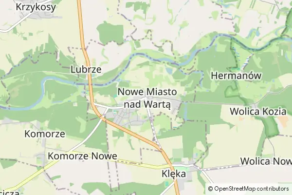Mapa Nowe Miasto nad Wartą