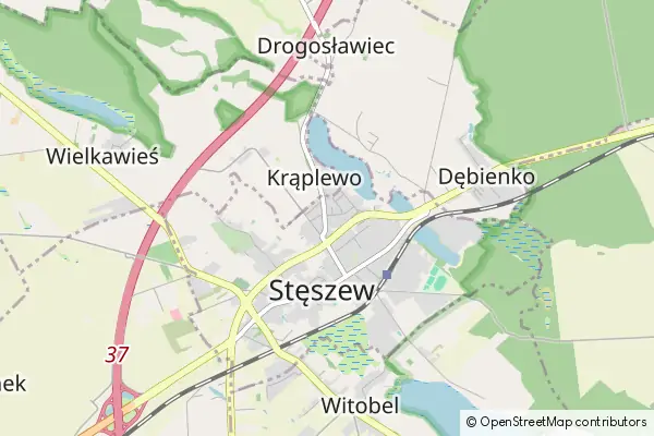 Mapa Stęszew