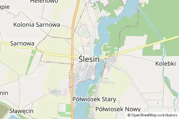 Mapa Ślesin