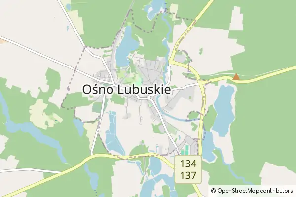 Mapa Ośno