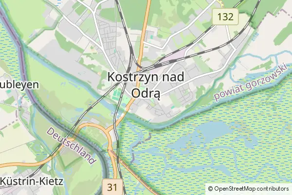 Mapa Kostrzyn nad Odrą