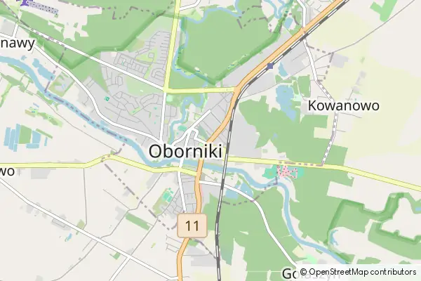 Mapa Oborniki