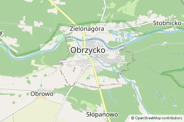 Mapa Obrzycko