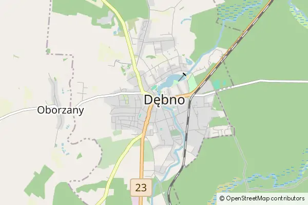 Mapa Dębno