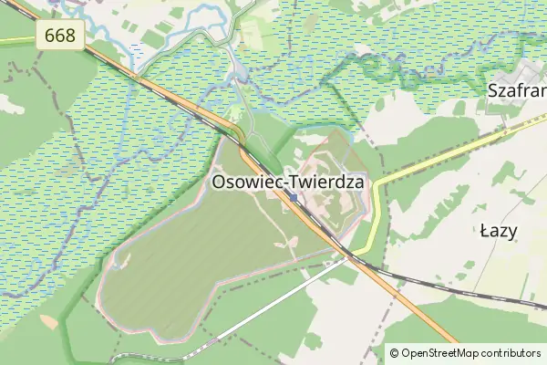 Mapa Osowiec-Twierdza