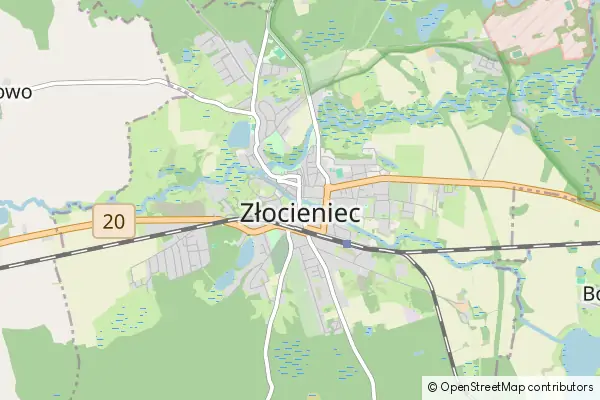 Mapa Złocieniec