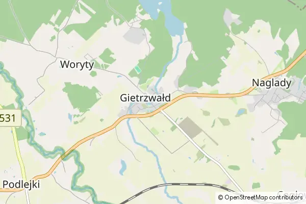 Mapa Gietrzwald