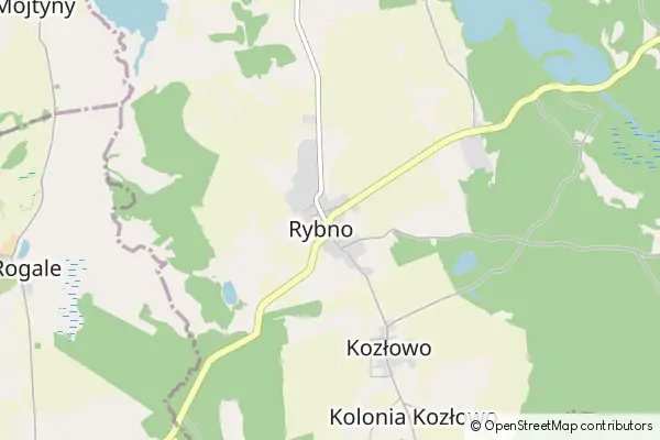 Mapa Rybno