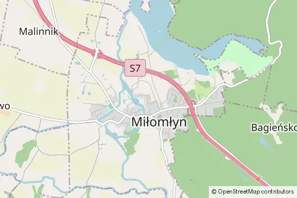 Mapa Miłomłyn