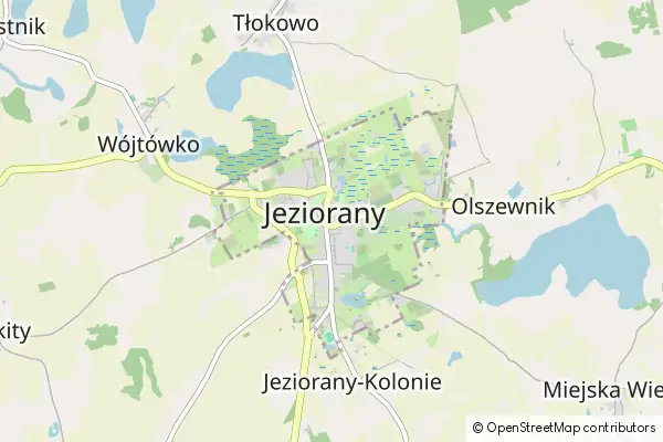 Mapa Jeziorany