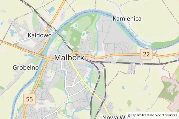 Mapa Malbork