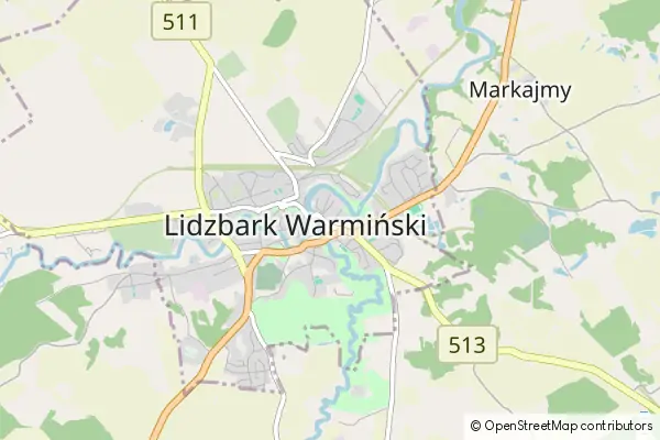 Mapa Lidzbark Warmiński