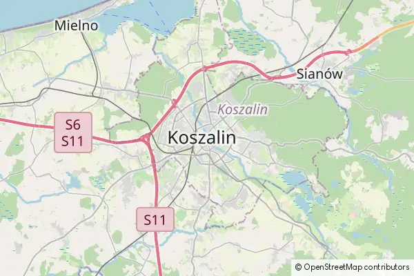 Mapa Koszalin