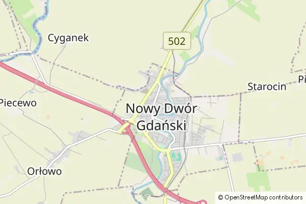 Mapa Nowy Dwór Gdański