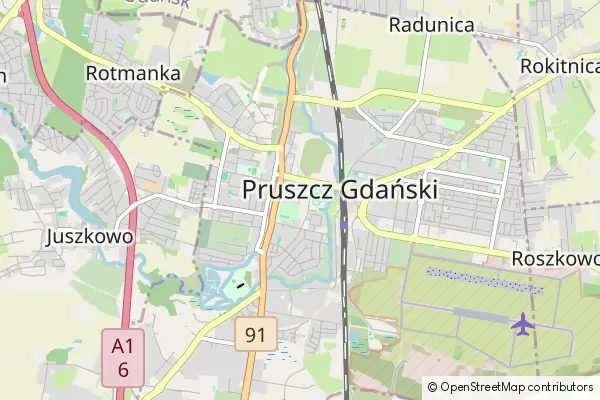 Mapa Pruszcz Gdański