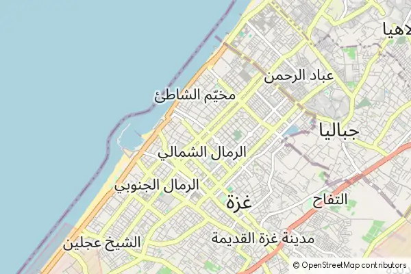 Mapa Gaza City