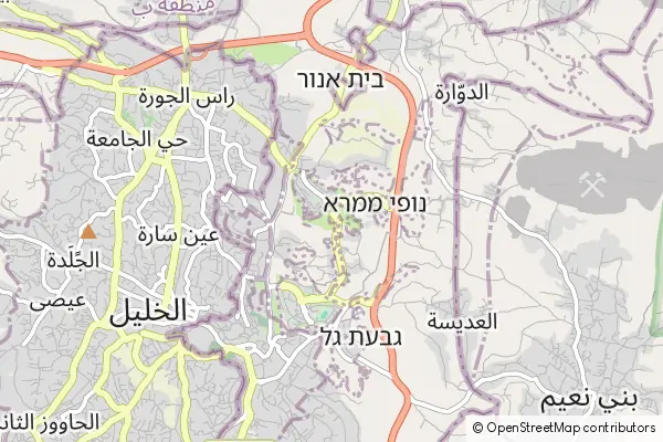 Mapa Kiryat Arba