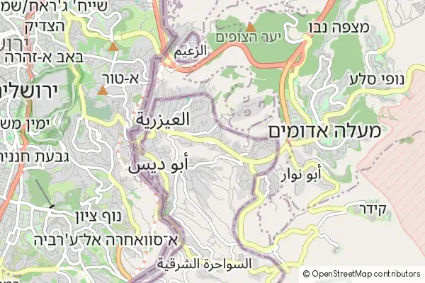 Mapa: Al-Eizariya • © OpenStreetMap contributors Mapa Al-Eizariya