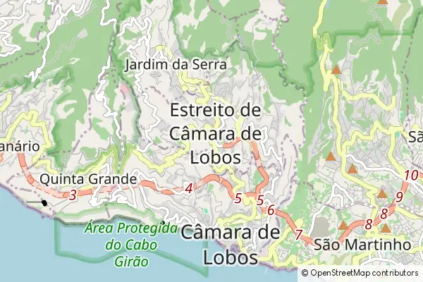 Mapa Estreito de Câmara de Lobos