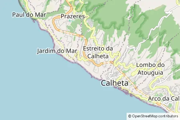 Mapa Estreito da Calheta