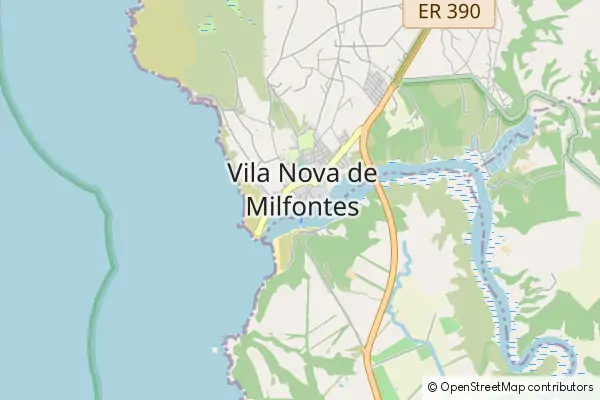 Mapa Vila Nova de Milfontes