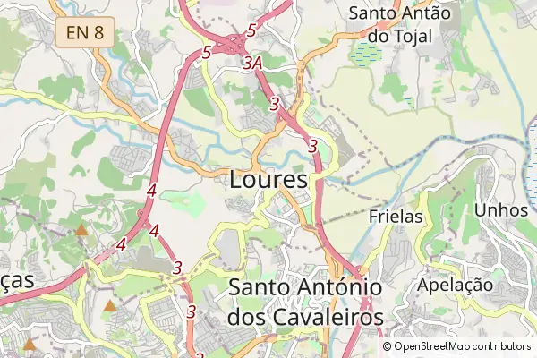 Mapa: Loures • © OpenStreetMap contributors Mapa Loures