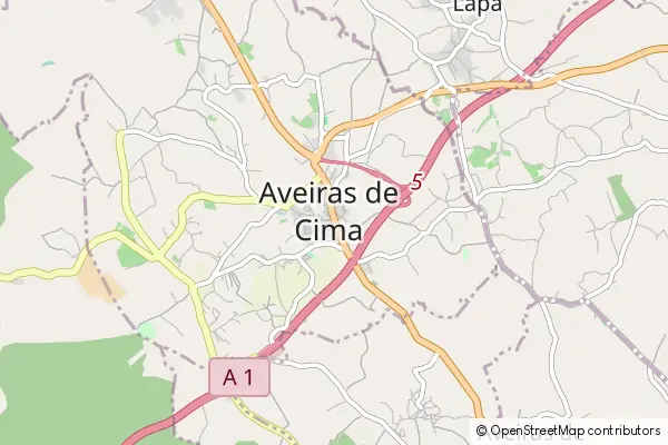 Mapa Aveiras de Cima