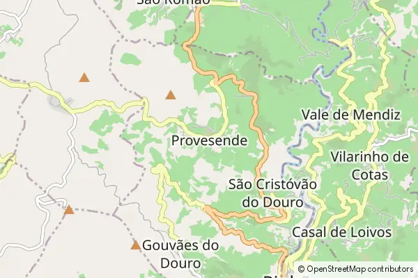 Mapa Provesende