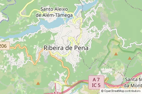 Mapa Ribeira de Pena