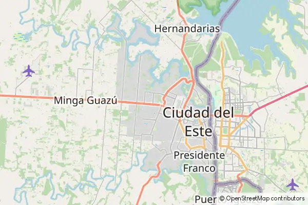 Mapa Ciudad del Este