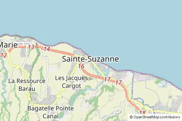 Mapa Sainte-Suzanne