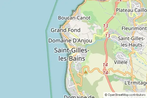 Mapa Saint-Gilles-Les-Bains