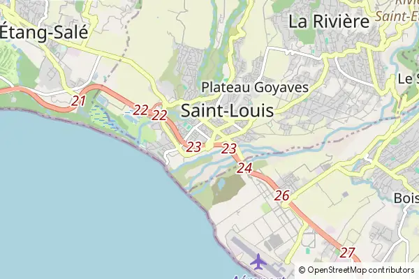 Mapa Saint-Louis