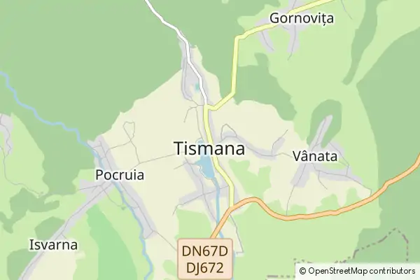 Mapa Tismana