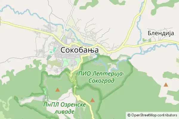 Mapa Sokobanja