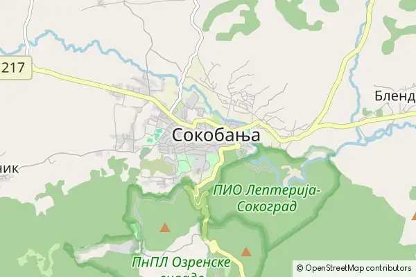 Mapa Sokobanja